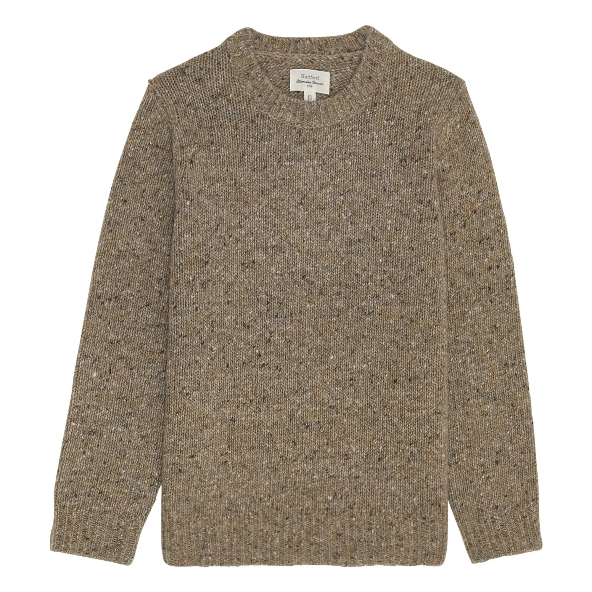 Hartford – Donegal Alpaka Pullover | Merled Khaki