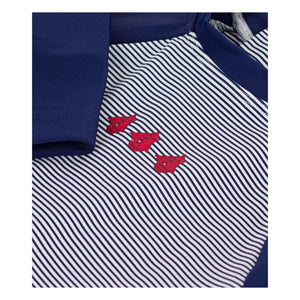 Petit Bateau - Gestreifter UV-Schutz-Badeanzug | Blau