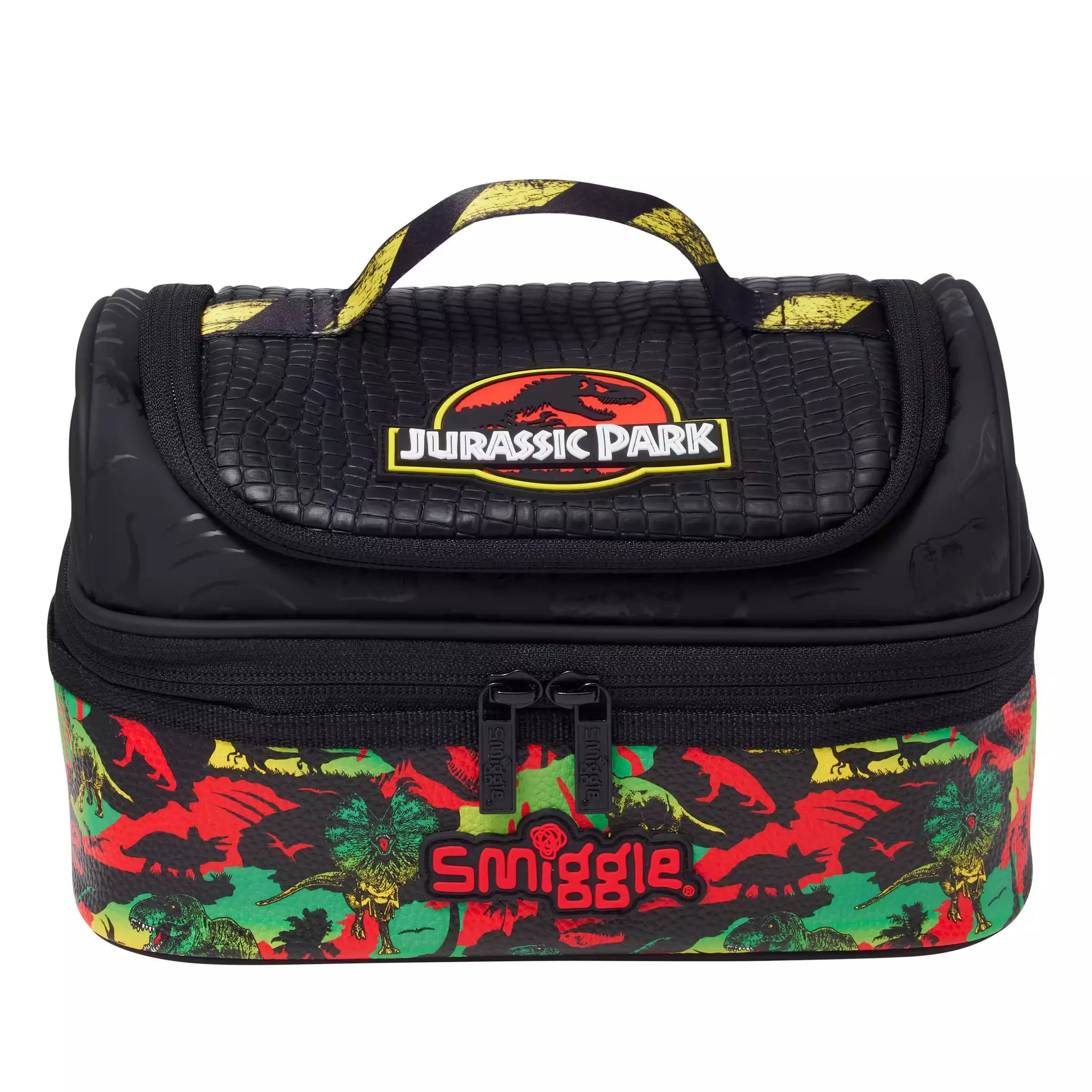 Smiggle - Jurassic Park Çift Katlı Beslenme Çantası-Dinossi