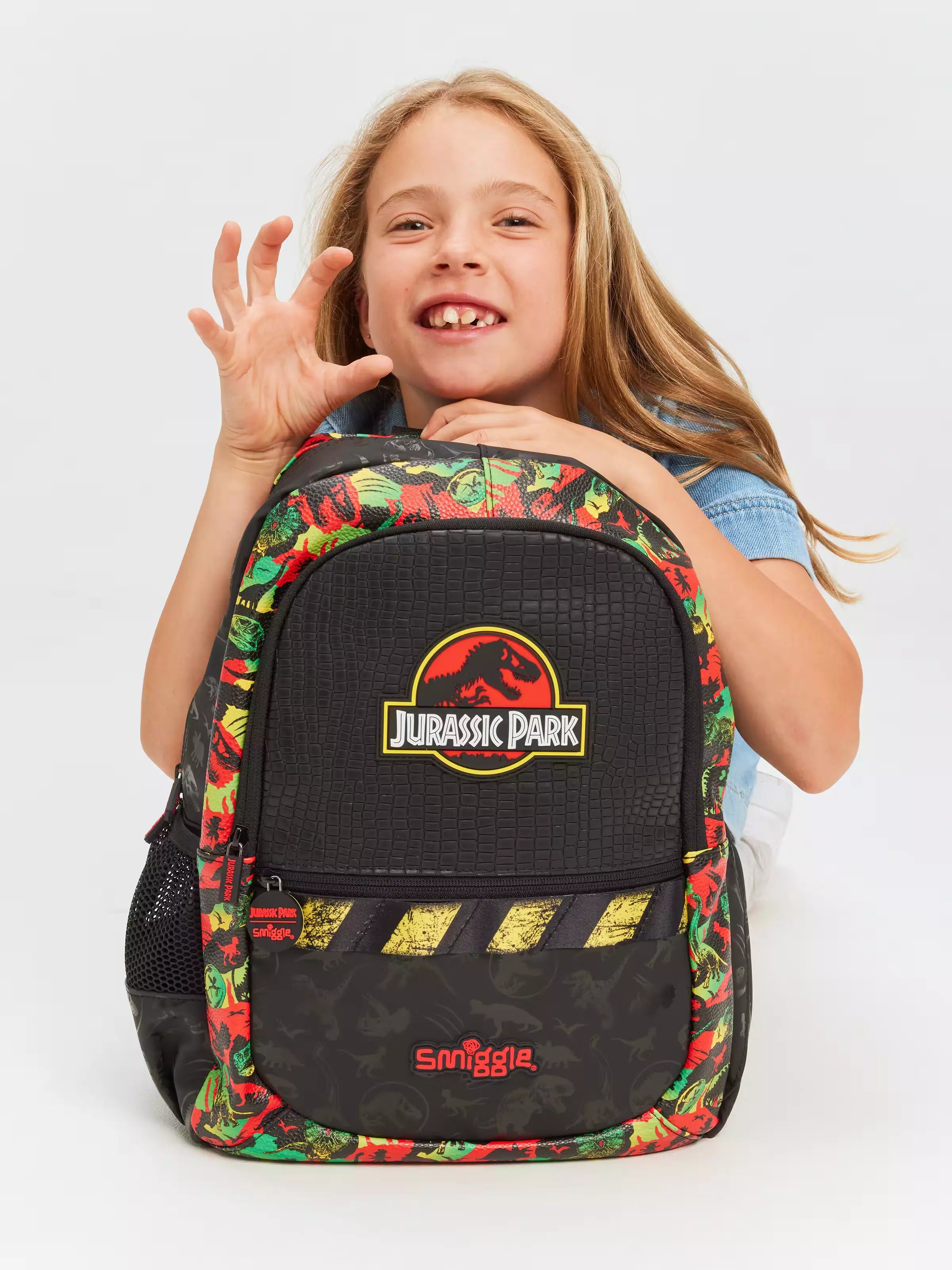 Smiggle - Jurassic Park Klasik Sırt Çantası-Dinossi