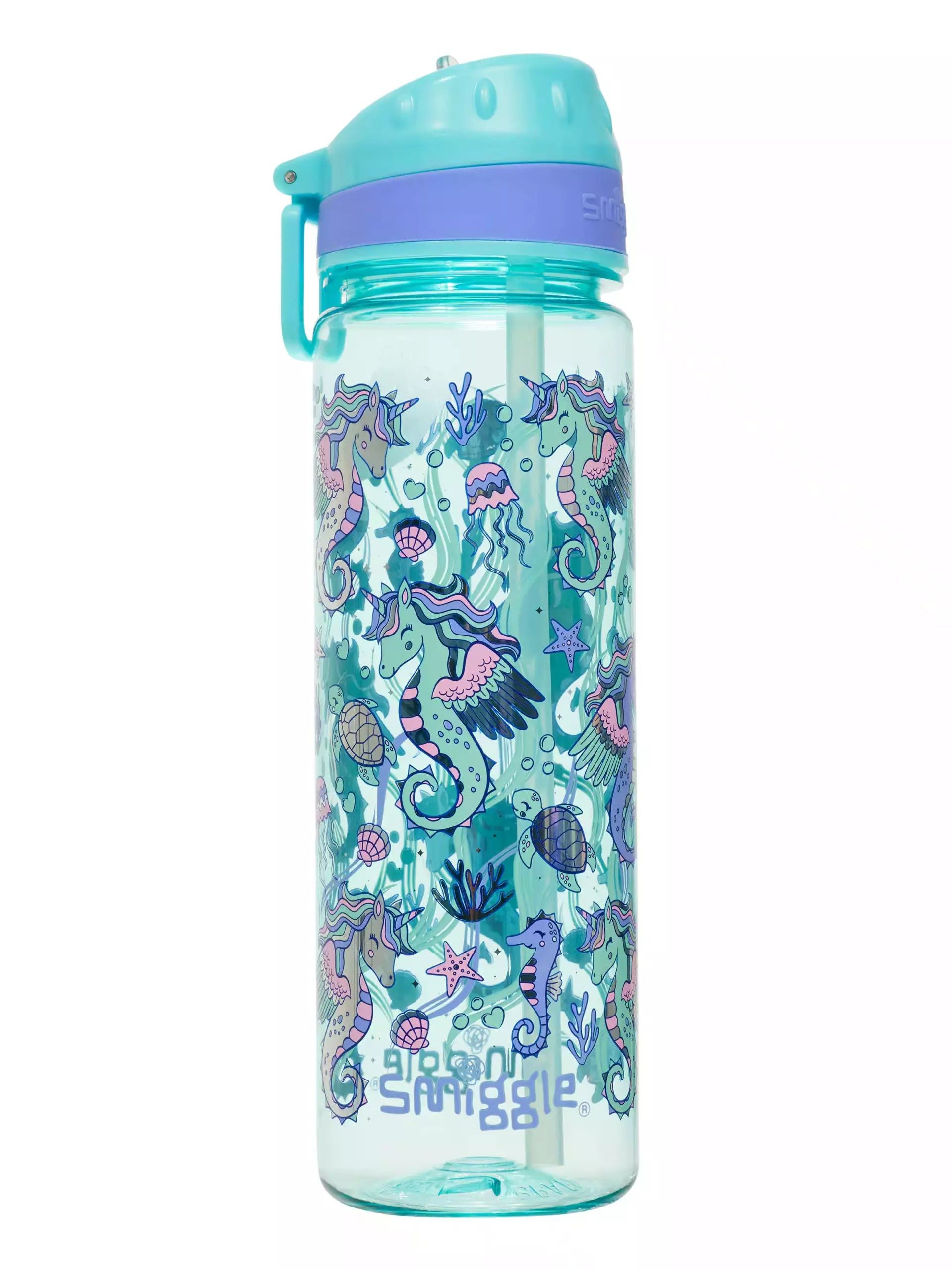 Smiggle - Epic BPAsız 650 ML Pipetli Suluk-Dinossi