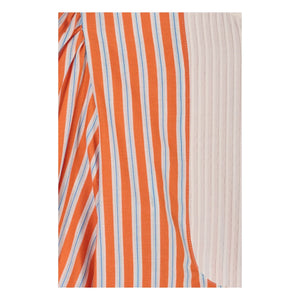 Maria de la Orden - Dimitra Gestreifte Bluse aus Baumwolle | Orange