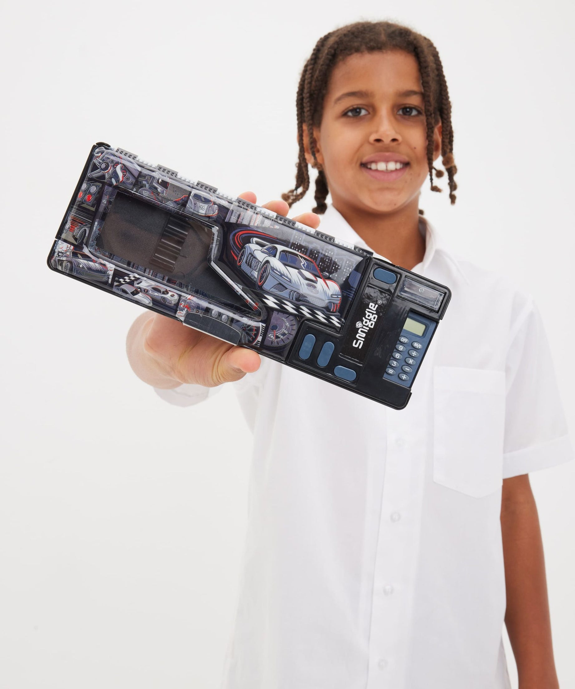 Smiggle - Limitless Hesap Makineli Otomatik Kalem Kutusu-Dinossi