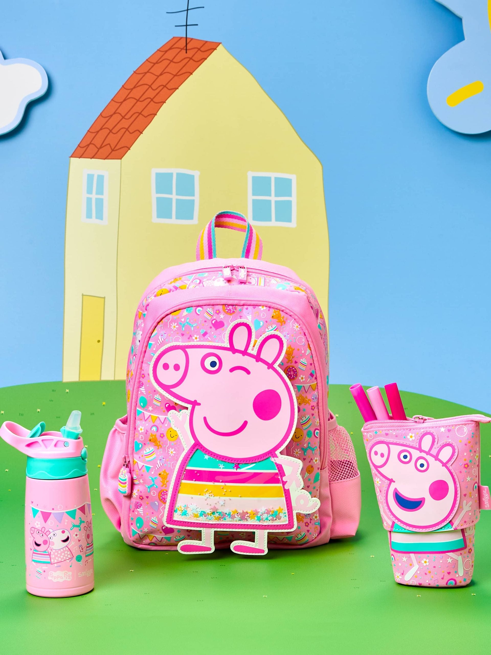 Smiggle - Peppa Pig Junior Kapşonlu Sırt Çantası-Dinossi