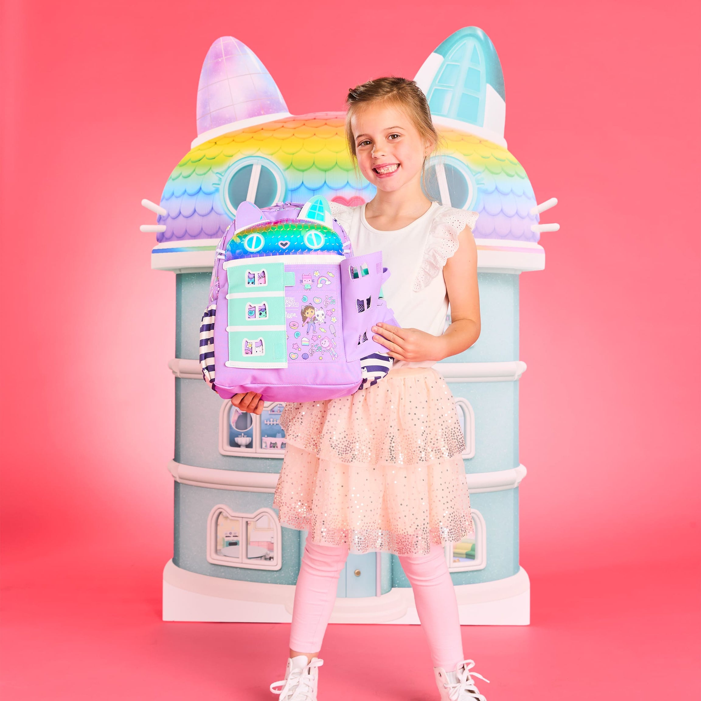 Smiggle - Gabbys Dollhouse Anaokulu ve Kreş Sırt Çantası-Dinossi