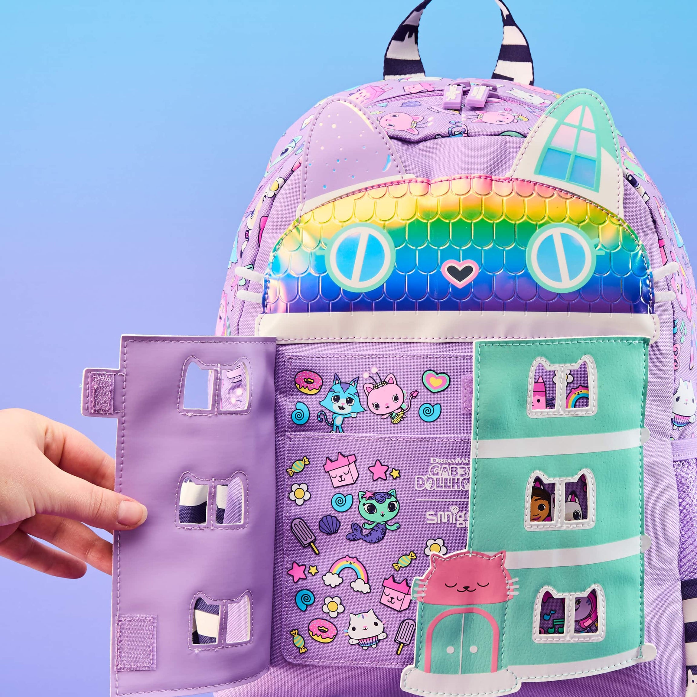 Smiggle - Gabbys Dollhouse Anaokulu ve Kreş Sırt Çantası-Dinossi
