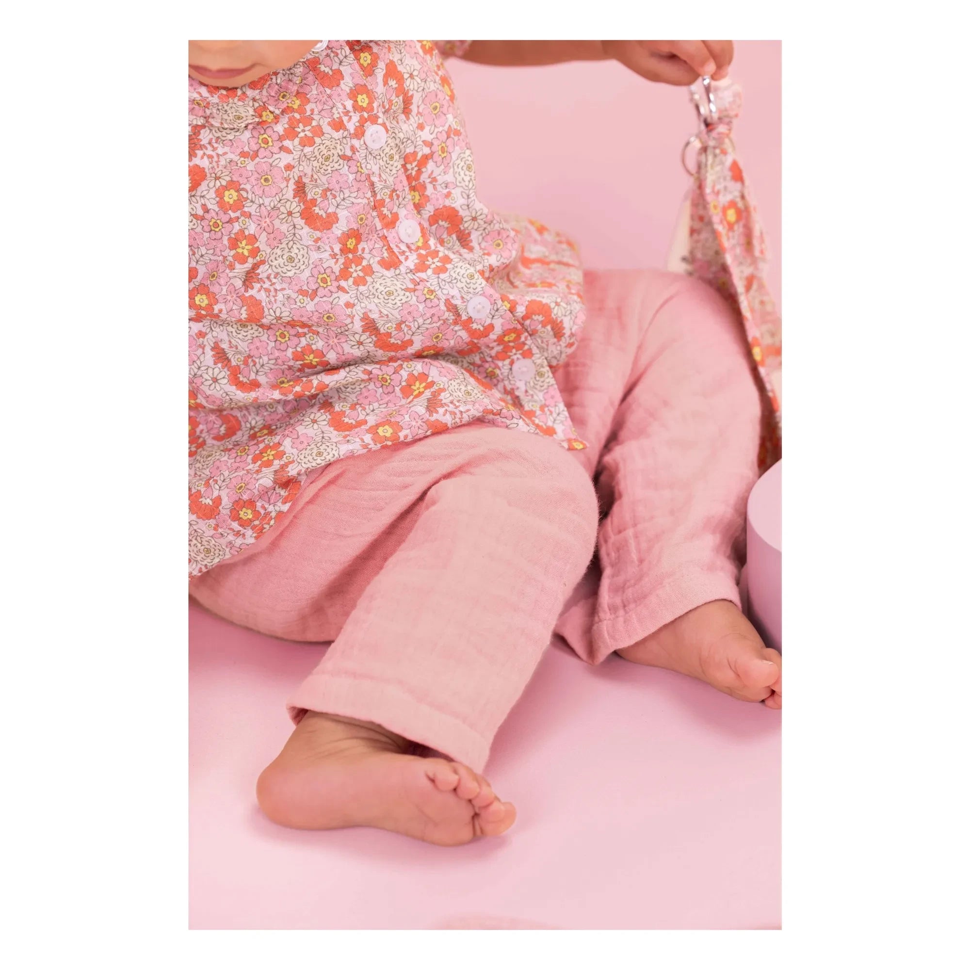 Bonton - Laos Baumwoll Voile Hose | Rosa