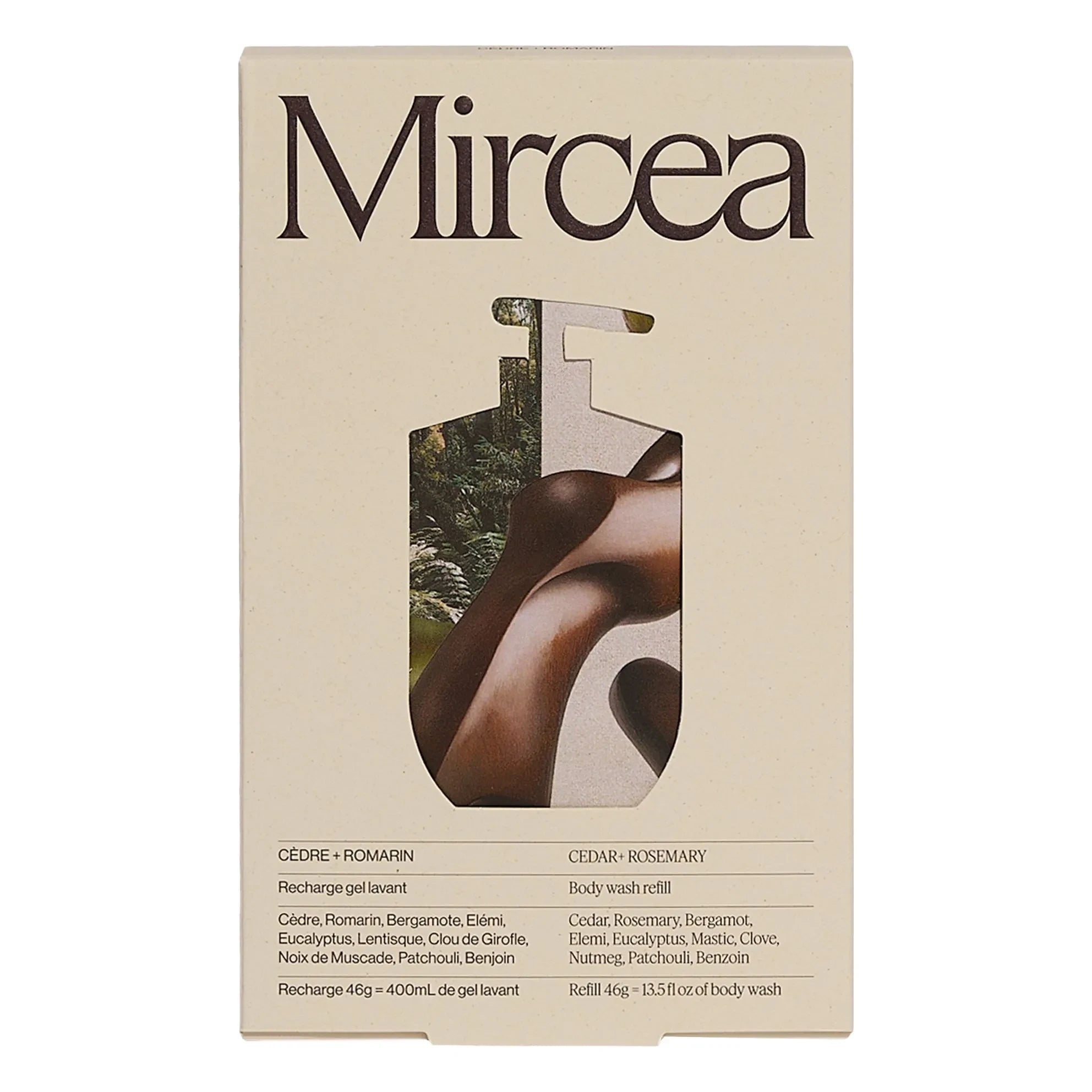 Mircea - Sedir ve Biberiye duş jeli yedek dolum - 400 ml