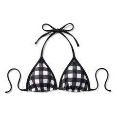 Smallable Woman - Elsa kariertes Bikini-Oberteil | Schwarz