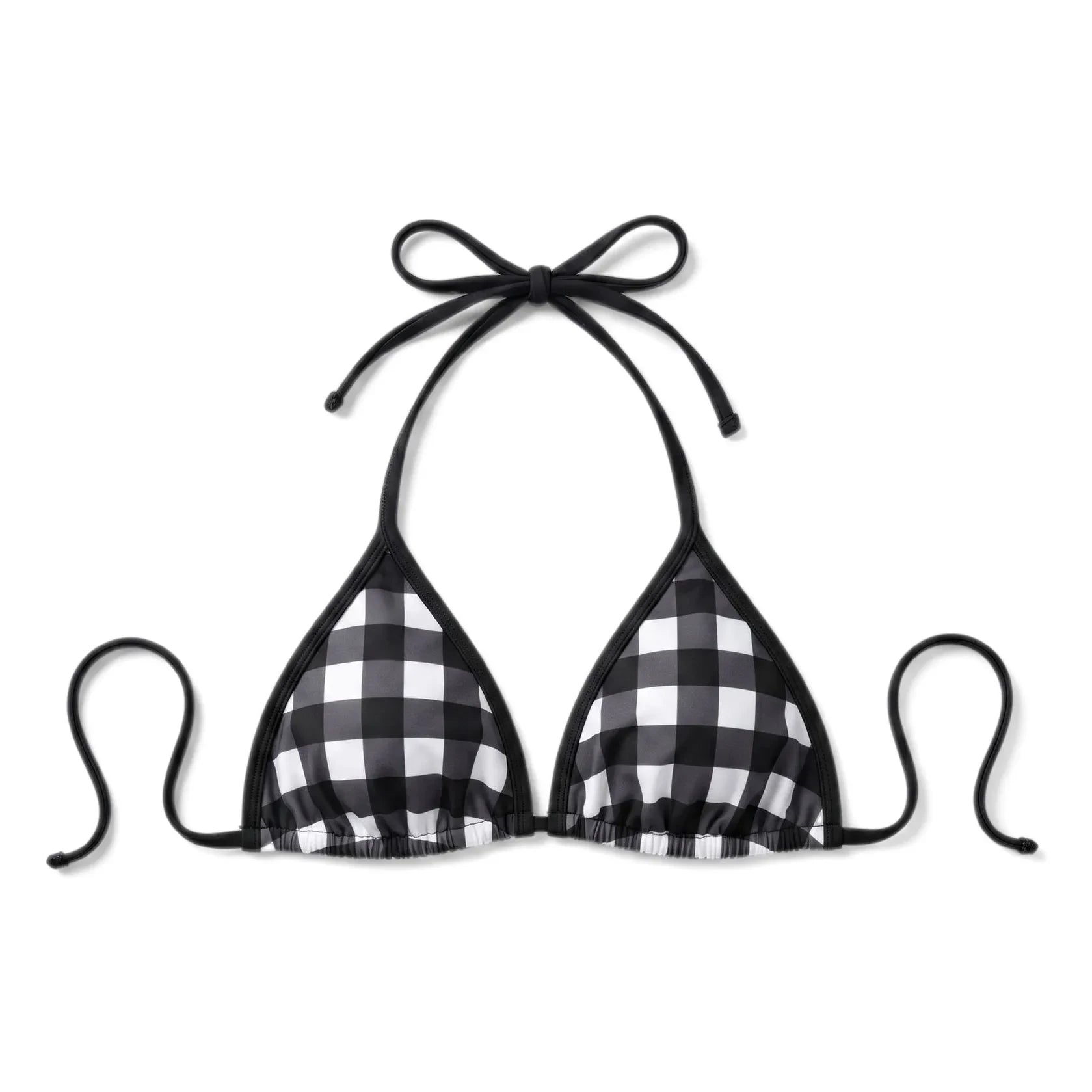 Smallable Woman - Elsa kariertes Bikini-Oberteil | Schwarz