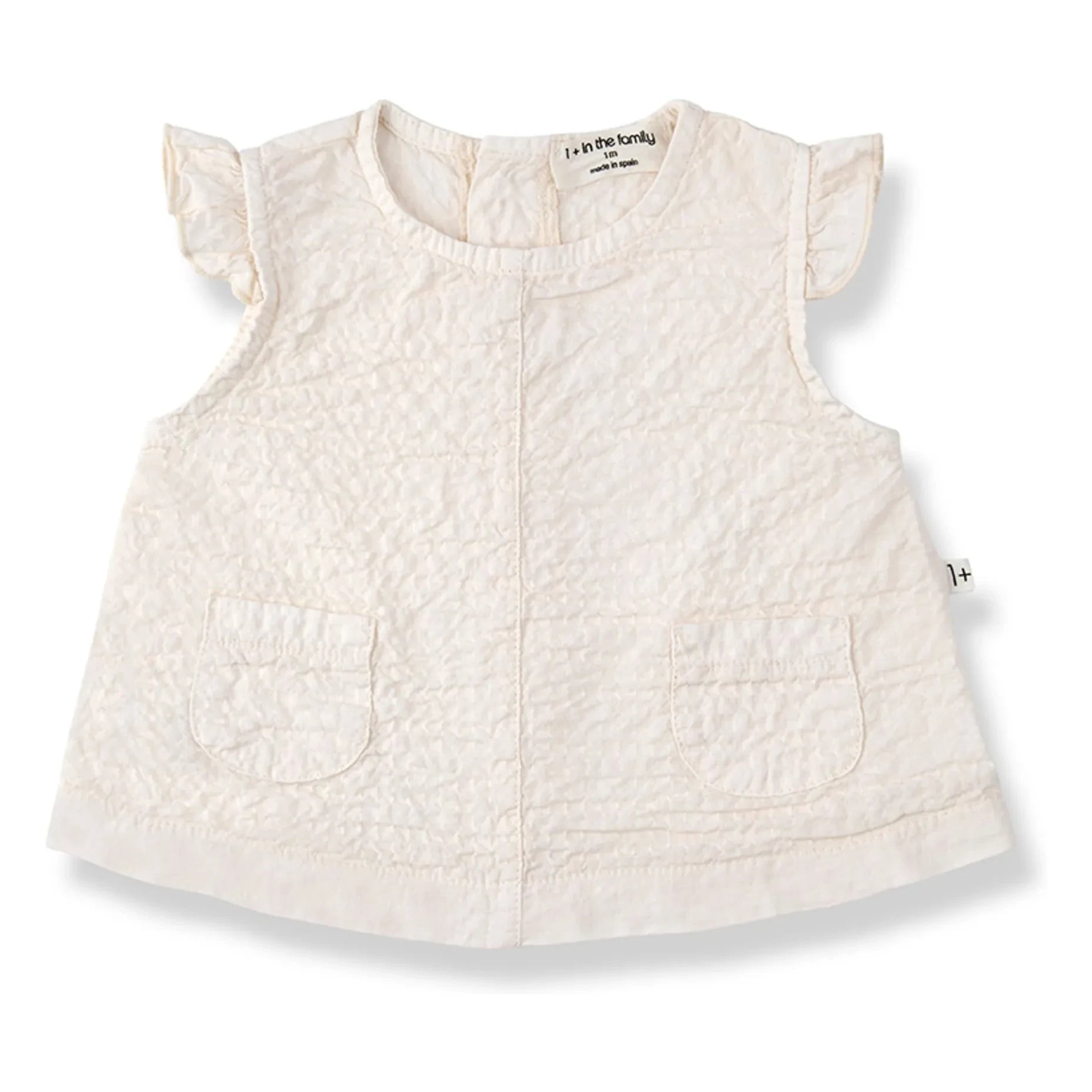 1+ in the family - Apolonia Seersucker Bluse und Bloomer Set | Ecru