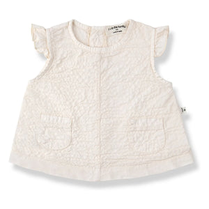 1+ in the family - Apolonia Seersucker Bluse und Bloomer Set | Ecru