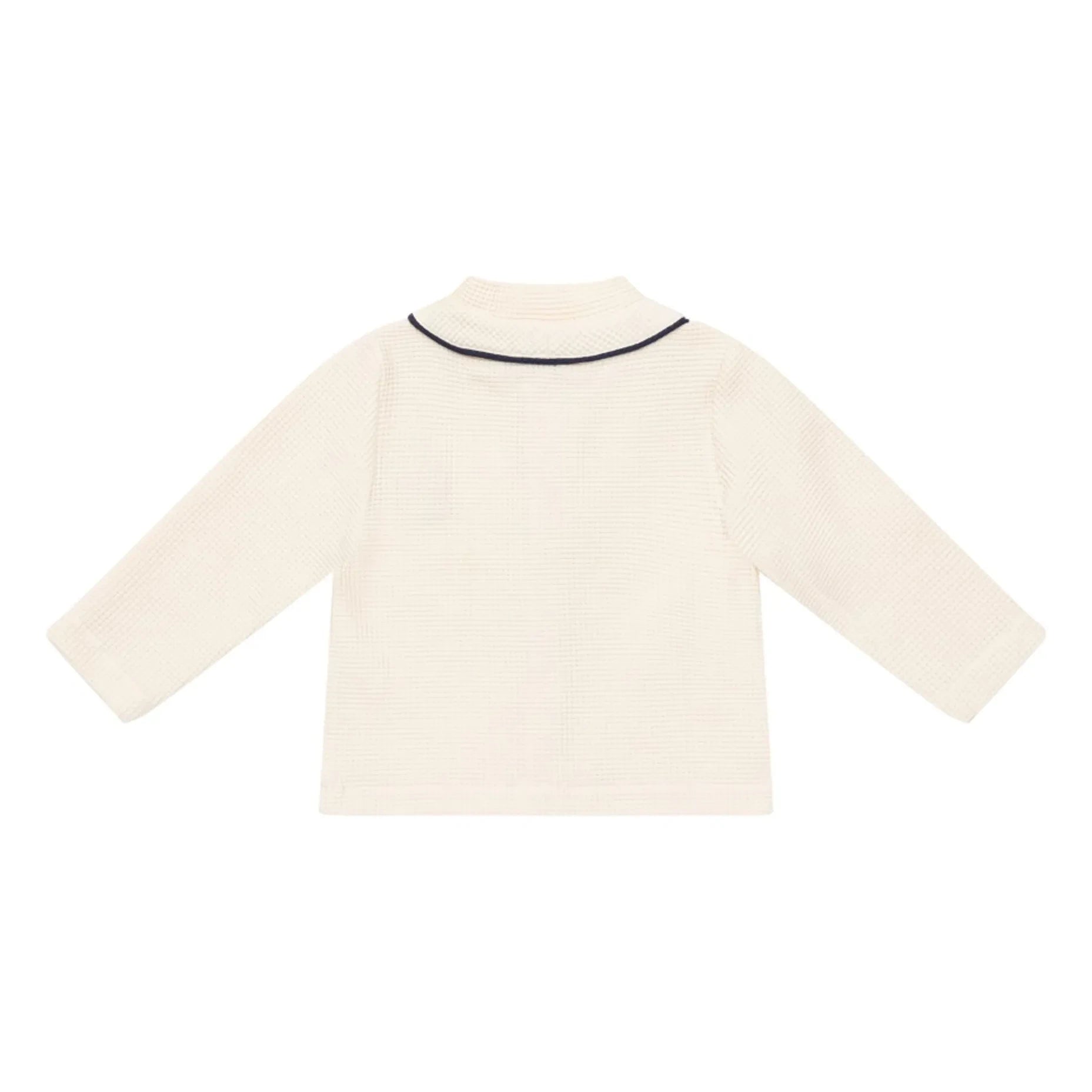 Donsje - Senn Waffle Cardigan | Elfenbein