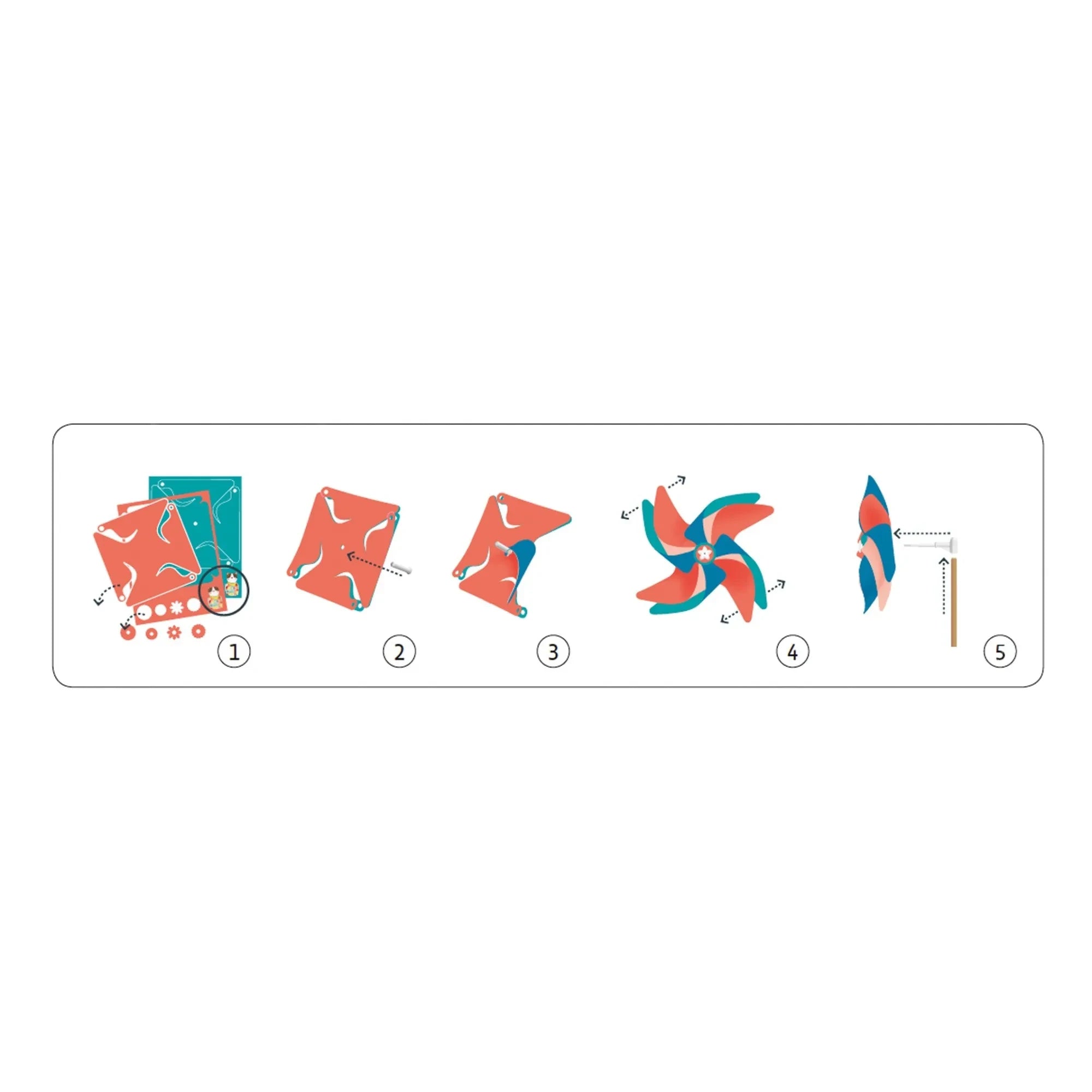 Djeco - DIY Windrad-Set - 4er-Set