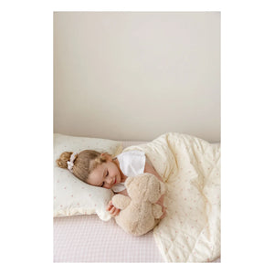 Soft Spot - Ribana gesteppte Decke aus Bio-Baumwolle | Ecru
