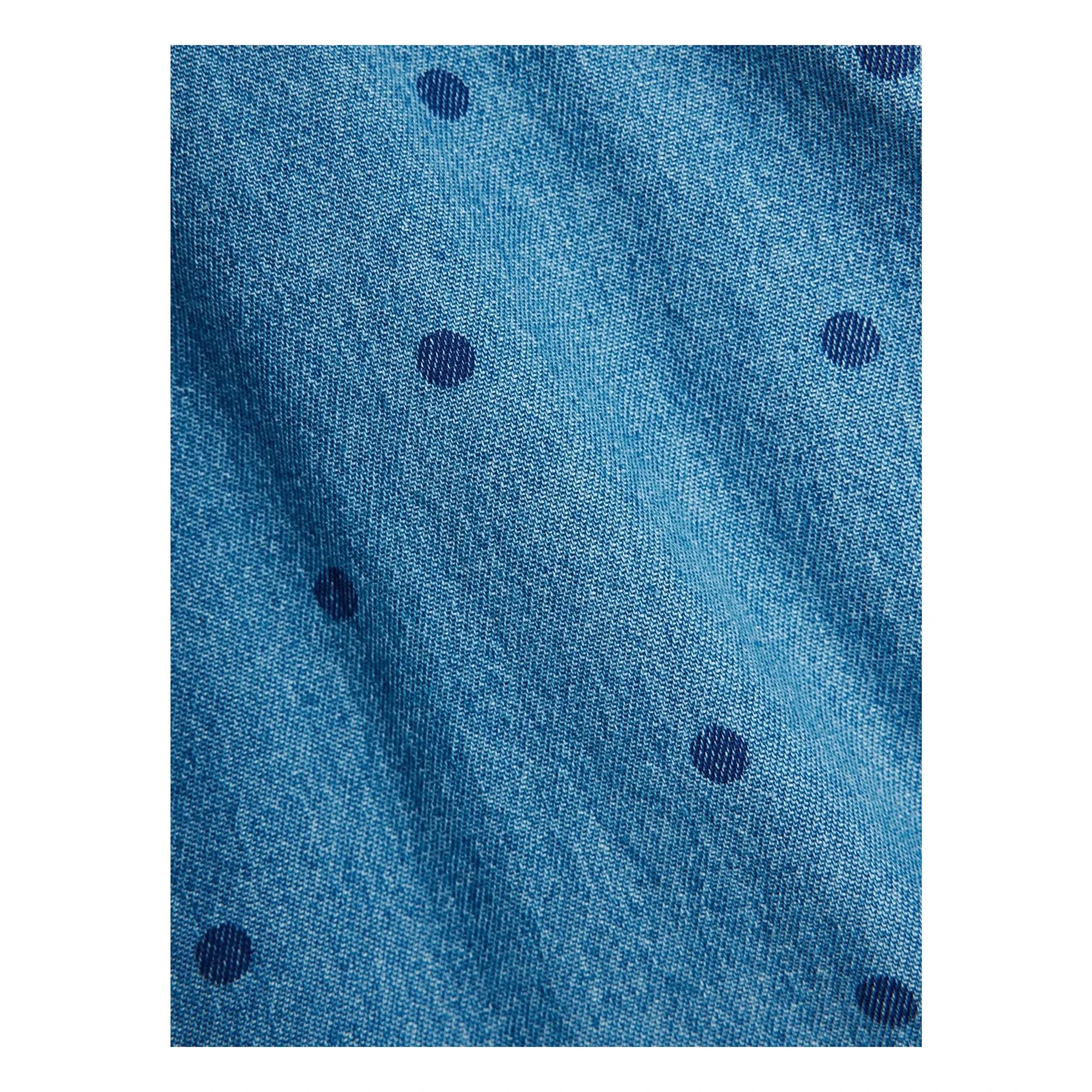 Mini Rodini - Bio-Baumwoll-Jeansshorts mit Punkten | Blau