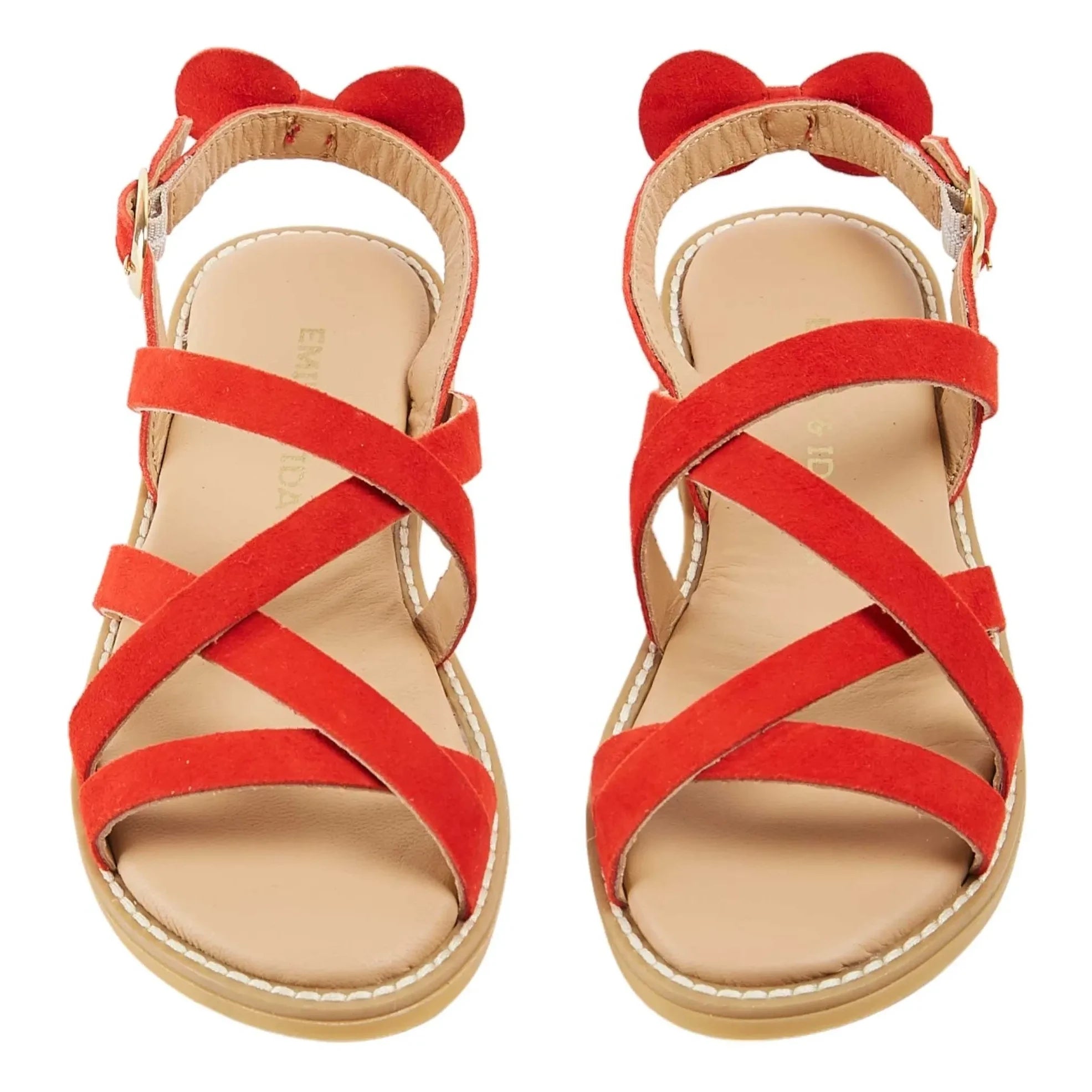 Emile et Ida - Kroisillon Sandalen aus Leder | Rot