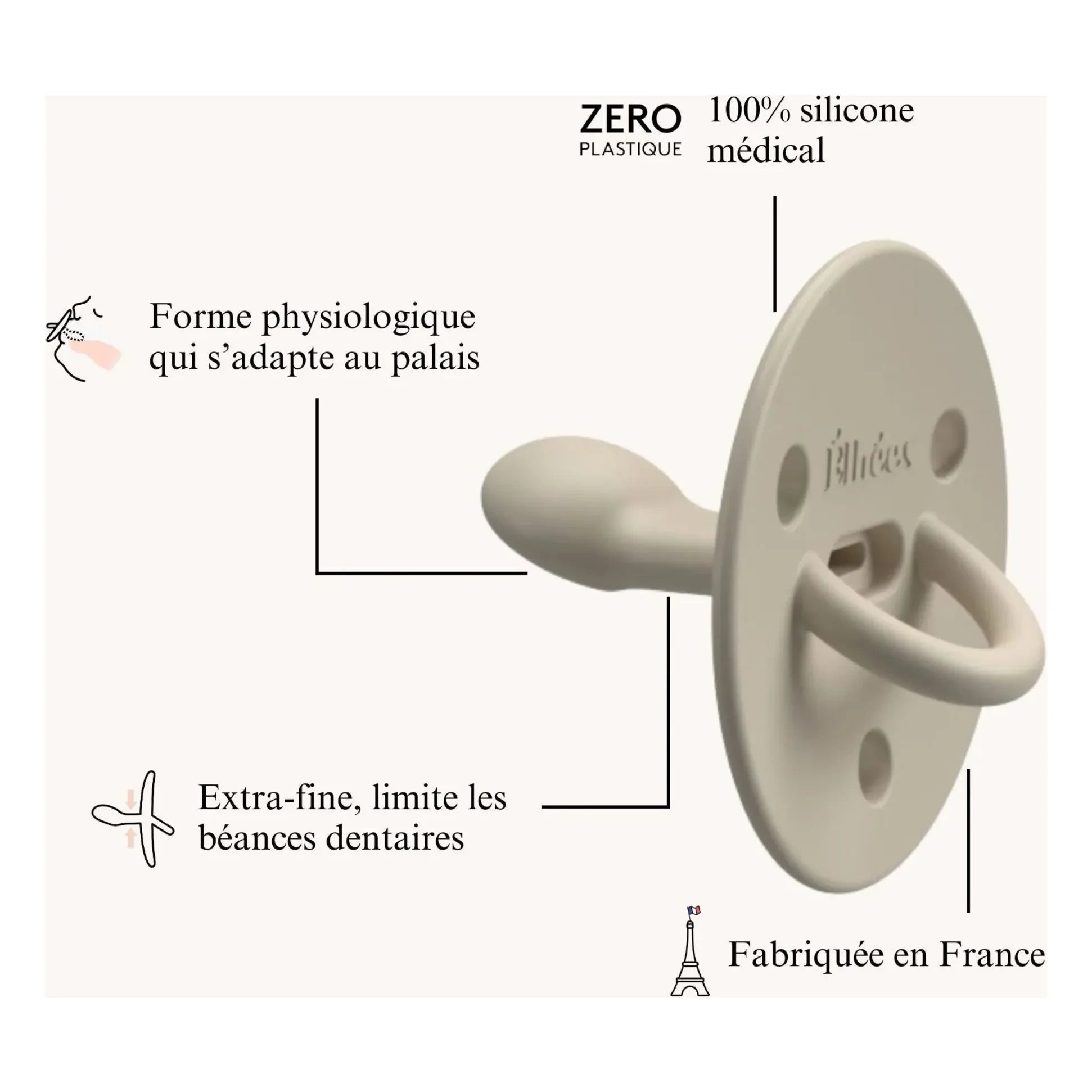 Elhée - Choochoo Bobby medizinische Silikon-Sauger – 3er-Set | Blau