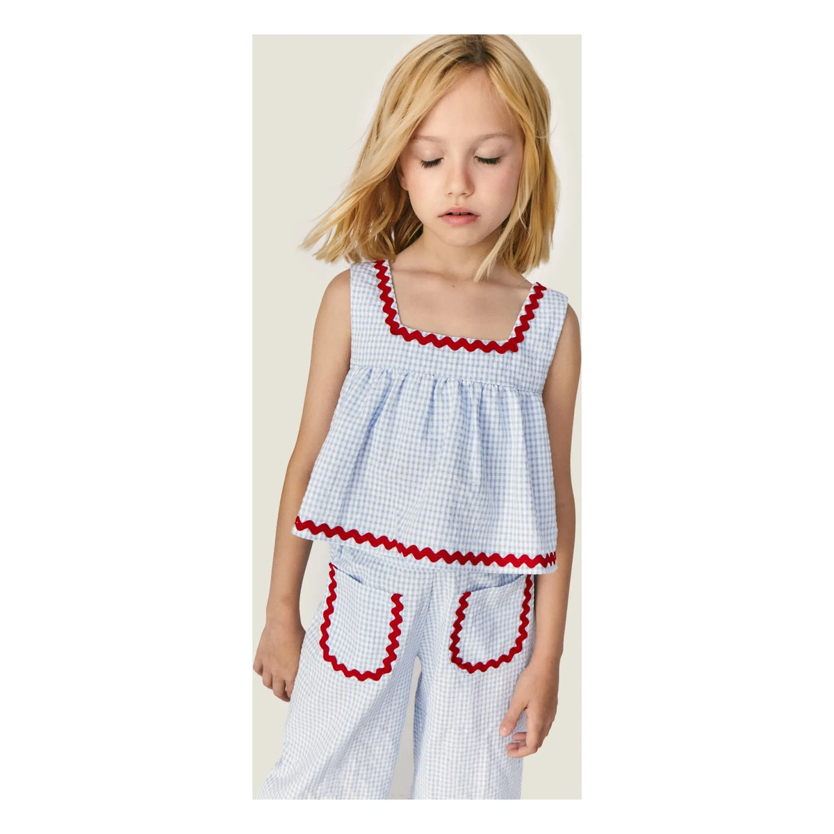 Mipounet - Pauline Vichy Hose | Blau
