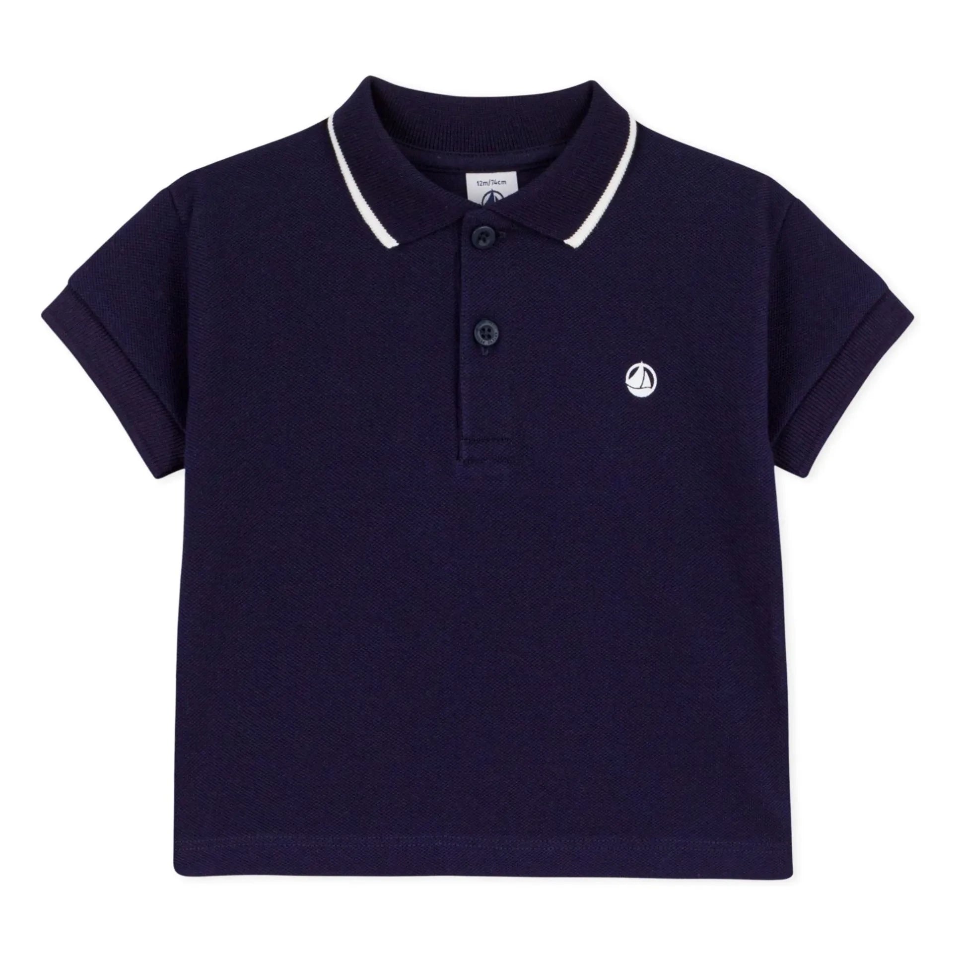 Petit Bateau - Baby-Poloshirt aus Bio-Baumwolle | Nachtblau