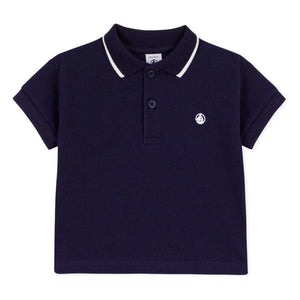 Petit Bateau - Baby-Poloshirt aus Bio-Baumwolle | Nachtblau