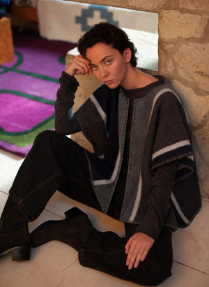 Die Méricaine - Mono-Wolle Kimono | Grau