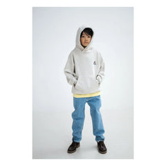 Repose AMS - Kapuzen-Sweatshirt aus Bio-Baumwolle mit Logo | Grau meliert