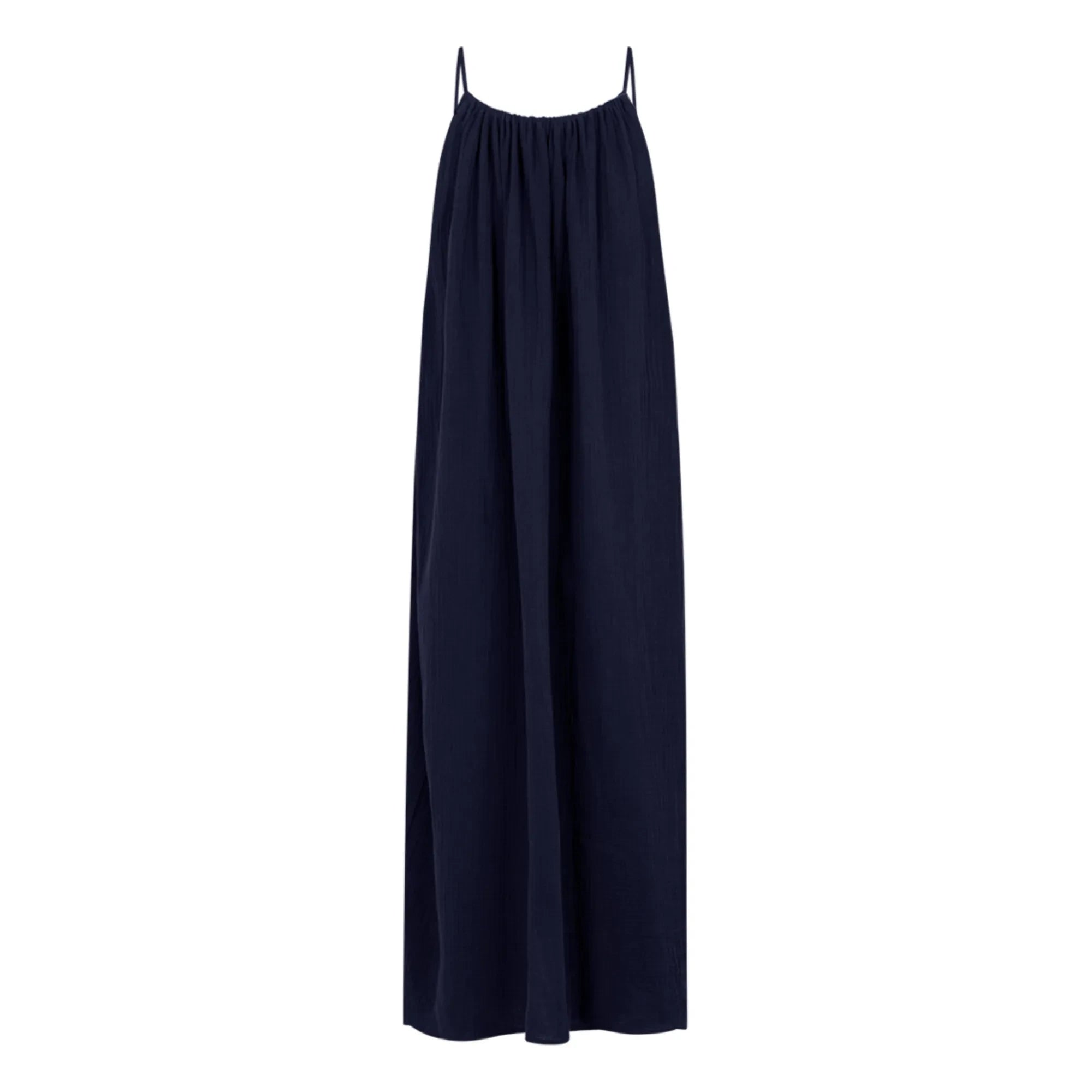 Anja Paris - Baumwollgaze-Kleid | Marineblau