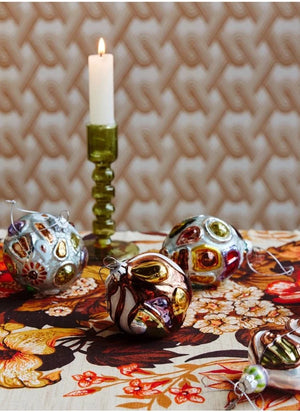 HKliving - Runde Glaskugel Weihnachtsbaumschmuck