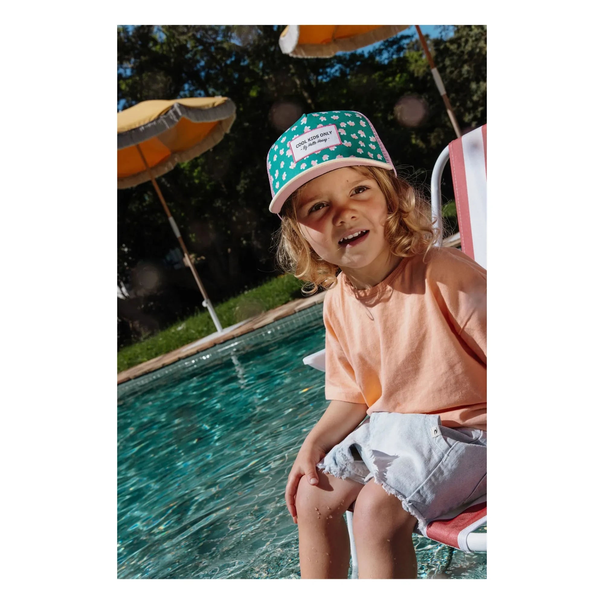 Hello Hossy - Trucker Garden Joy Schirmmütze mit gebogenem Visier aus recycelten Fasern | Grün