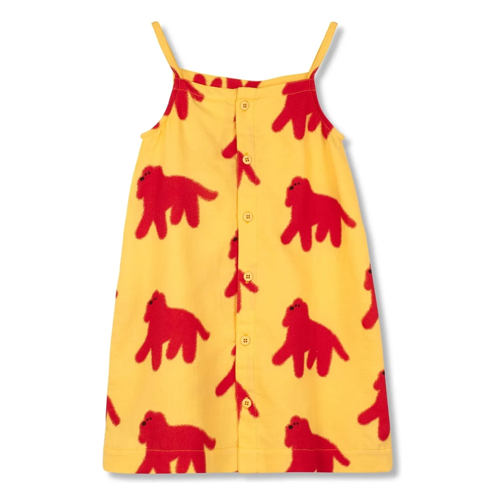 Wynken - Bio-Baumwoll Kleid mit Hund | Gelb