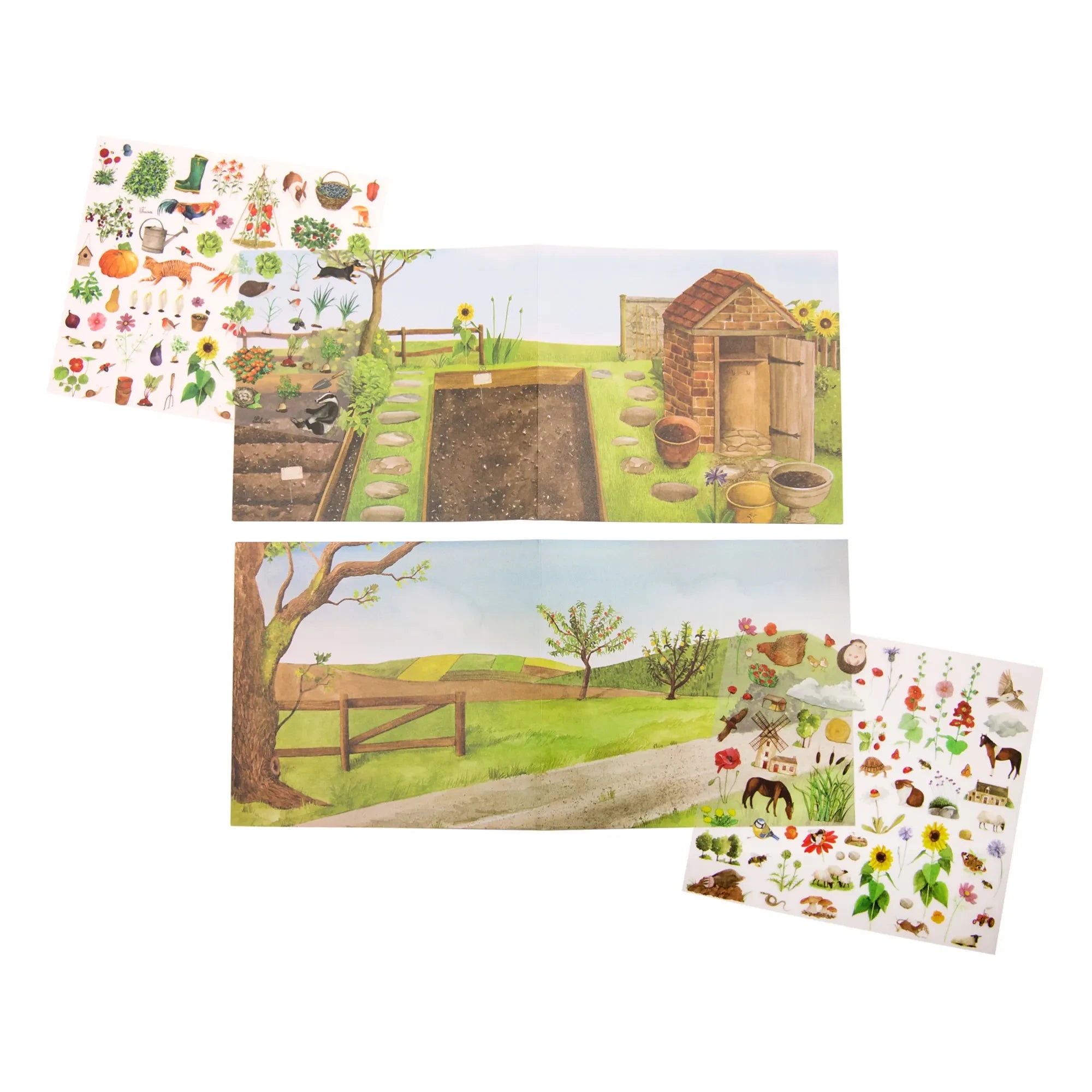 Moulin Roty - Rub-On-Transfers zum Thema Garten