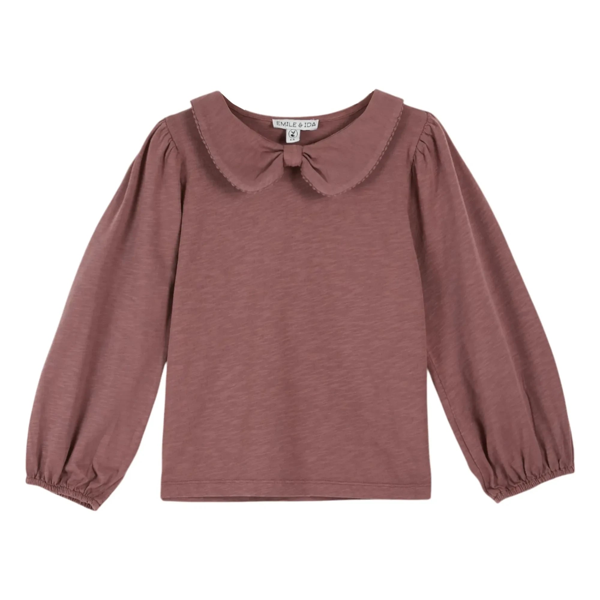 Emile et Ida - Picote Bio-Baumwoll-T-Shirt | Dunkellila