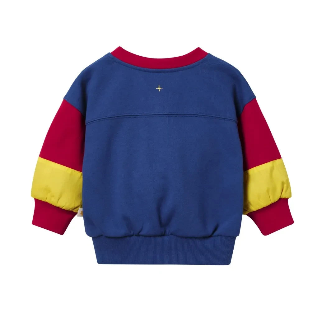 Goldie + Ace - Koala Renk Bloklu Sweatshirt | Mavi