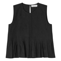 Skall Studio - Pavlova Baumwoll-Top | Schwarz