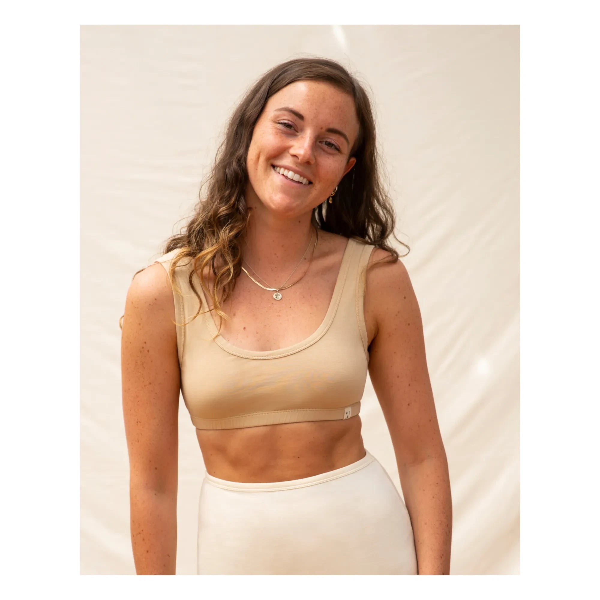 Matona - Bio-Baumwoll-Crop-Top - Damenkollektion | Puder