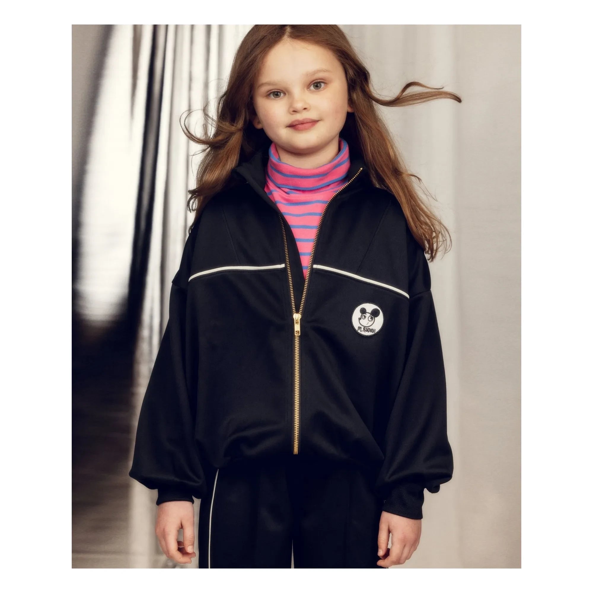 Mini Rodini - Jogginghose mit recyceltem Faser-Patch | Schwarz