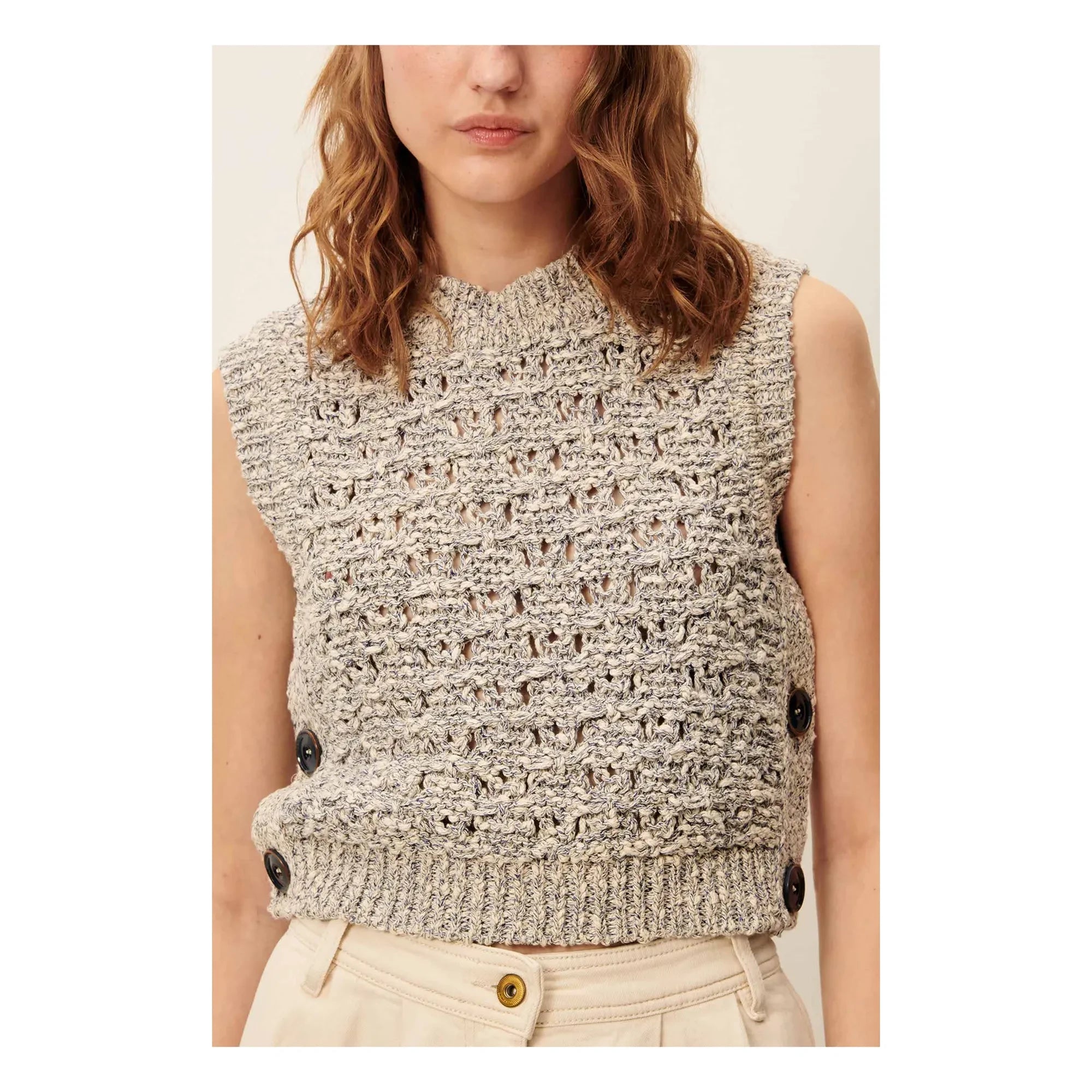 Sessùn - Ärmelloser Pullover Maranhao | Graublau