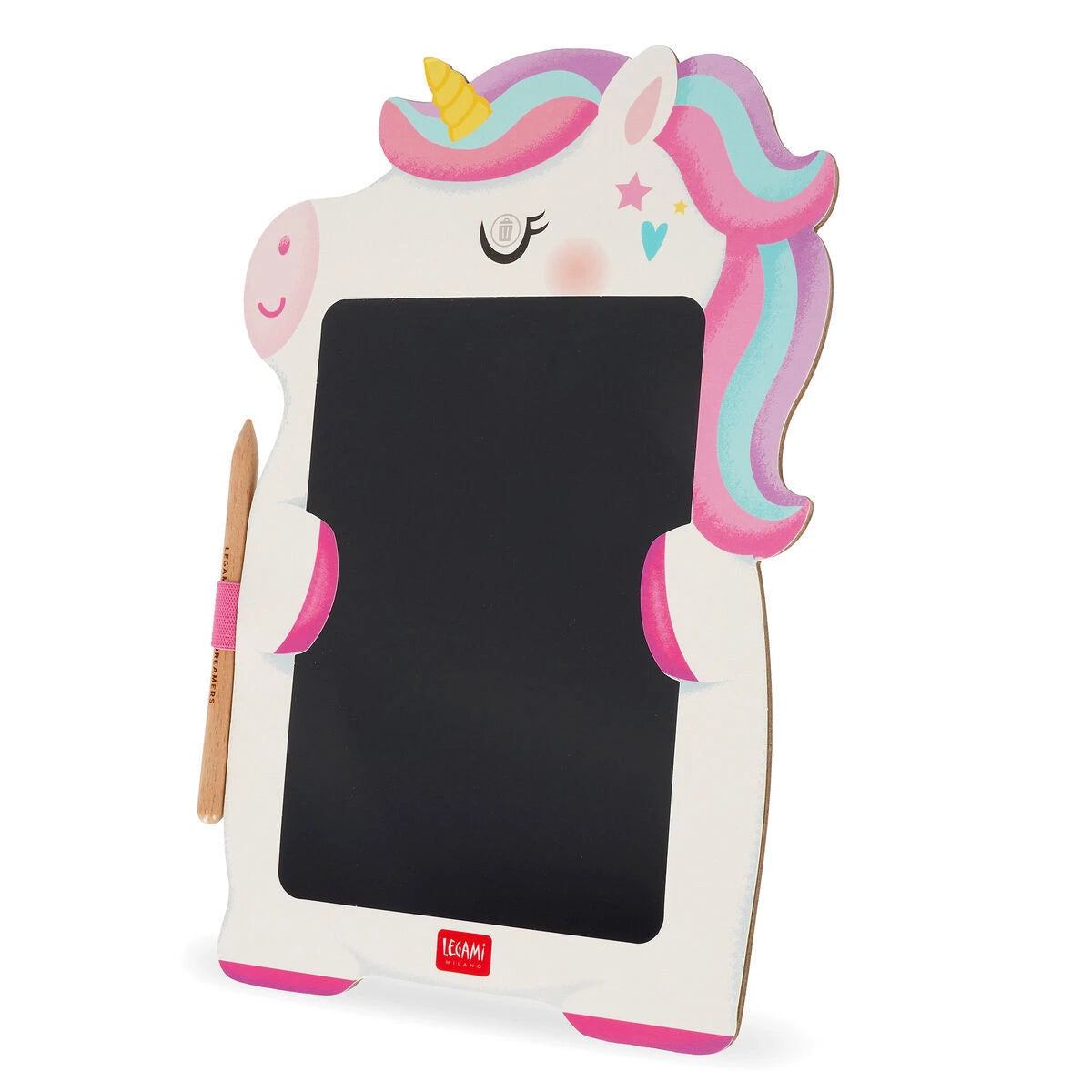 Legami - Tragbares Karton-LCD-Zeichentafel mit Einhorn - Magische Skizzenplatte