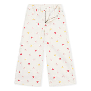 Petit Bateau - Büyük Kalpli Pantolon | Ecru