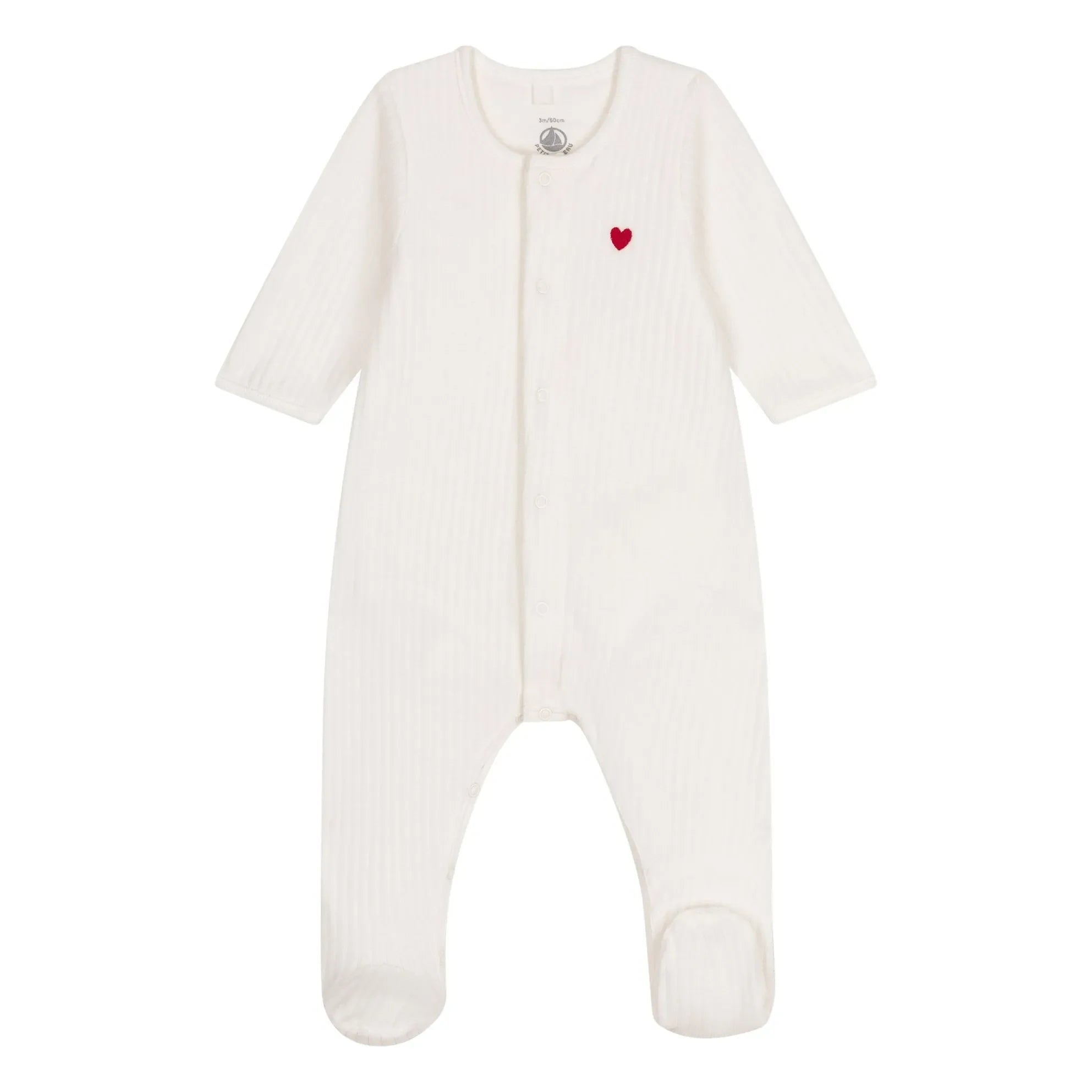 Petit Bateau - Fuchs Pyjama aus Bio-Baumwolle | Ecru