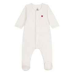 Petit Bateau - Fuchs Pyjama aus Bio-Baumwolle | Ecru