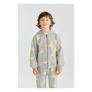 Bobo Choses - Saucer Kapuzensweatshirt aus Bio-Baumwolle | Grau Meliert