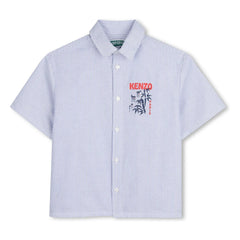 Kenzo - Kenzo Garden Gestreiftes Oxford-Hemd | Hellblau