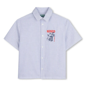 Kenzo - Kenzo Garden Gestreiftes Oxford-Hemd | Hellblau