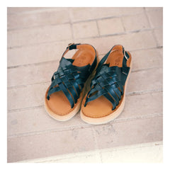 Mapache - Ledersandalen | Schwarz