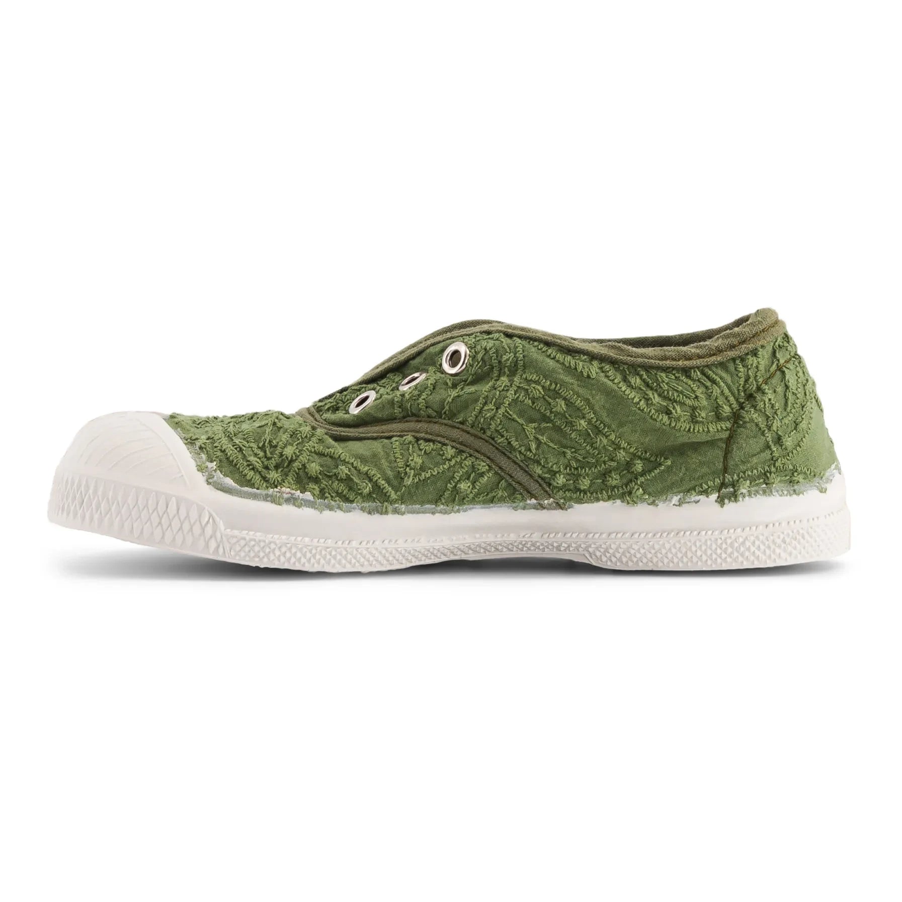 Bensimon - Tennis Elly Broderie Anglaise | Khaki