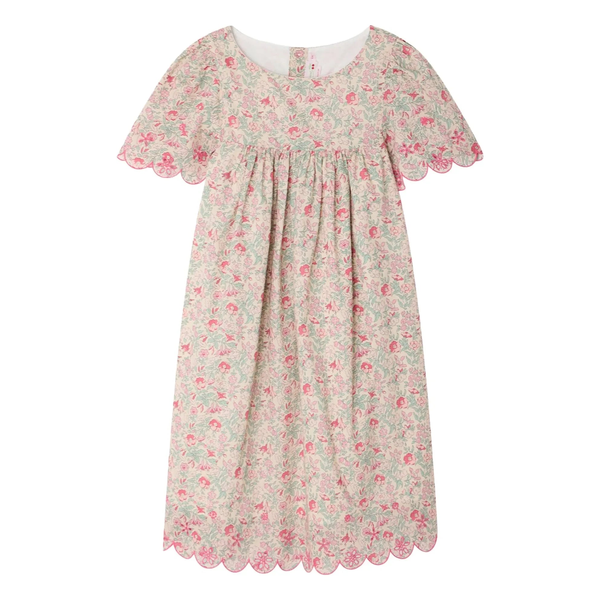 Bonpoint – Lysiane Fleurie Rüschenkleid aus Bio-Baumwolle | Rosa