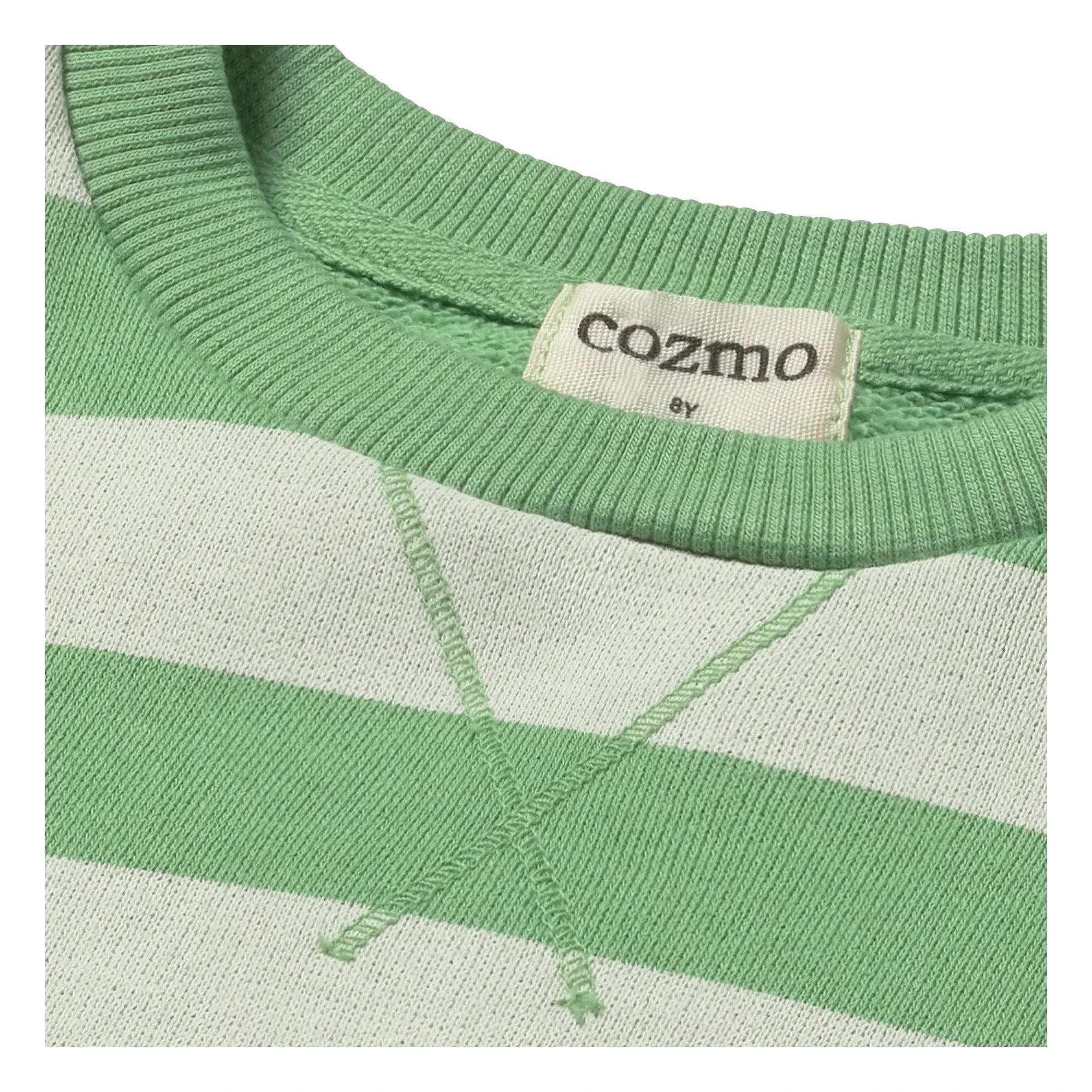 Cozmo - Dan Lemon Gestreiftes Sweatshirt | Meadow Green
