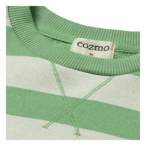 Cozmo - Dan Lemon Gestreiftes Sweatshirt | Meadow Green